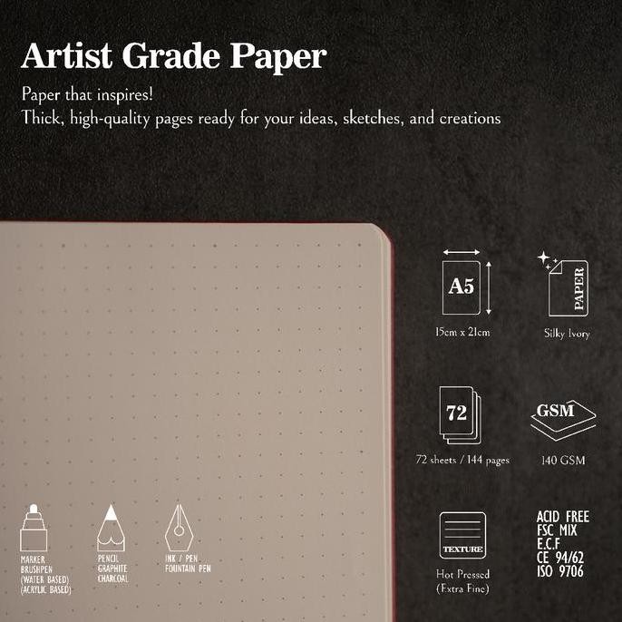 

ready !!! Scribblebook PRO Dotted - Notebook / Planner A5