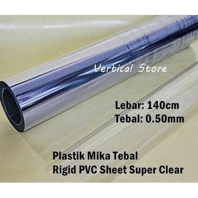 

ready Plastik PVC Mika Kaku Bening Lebar 140 cm Tebal 0.50mm