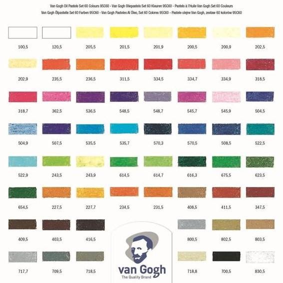 

ready !!! VAN GOGH Oil pastel complete collection set | 60 colours