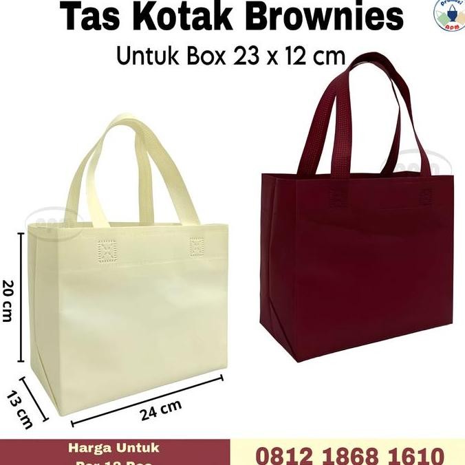 

ready Tas Spunbond Box untuk Kotak Brownies ukuran P 23 x L 11 cm