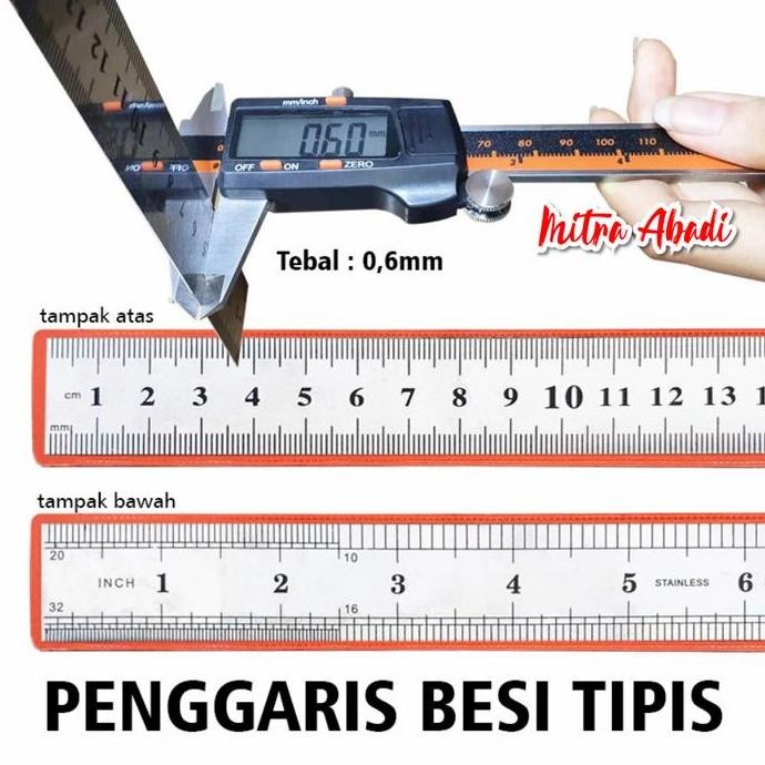 

PENGGARIS / MISTAR BESI STAINLESS STEEL TIPIS