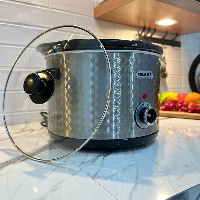 NEW IDEALIFE  IL-325 IL-350 IL 325 350 2.5 dan 5 LITER SLOW COOKER SLOWCOOKER ALAT MASAK SUP KUAH BU
