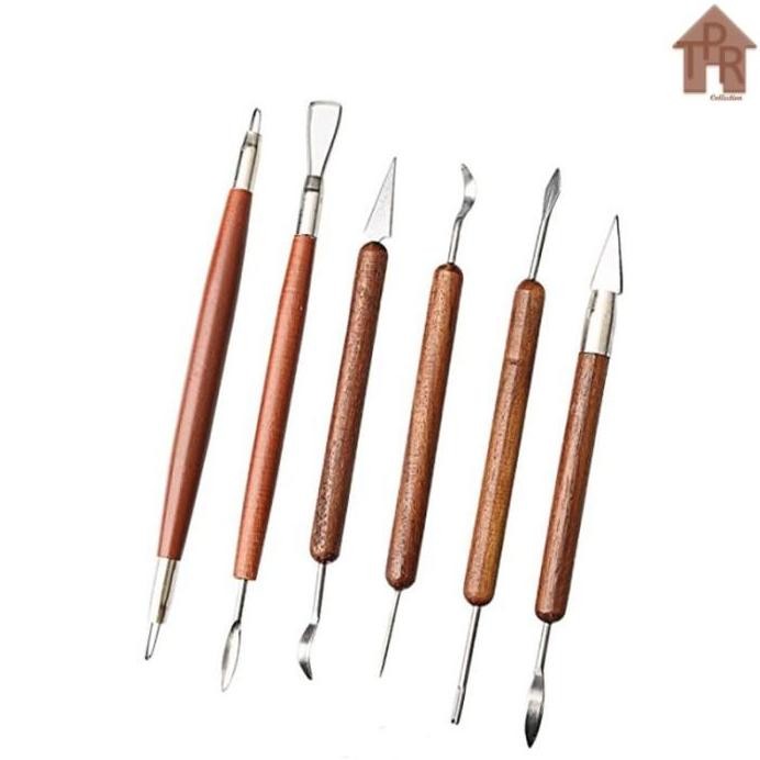 

ready !!! Butsir set / Alat ukir clay / Pottery tool / Modelling tools - 6 pcs