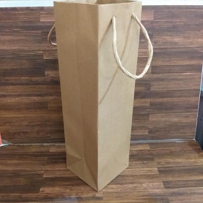 

ready paper Bag tas kertas coklat (cocok untuk kemasan Botol 1 LiTER)