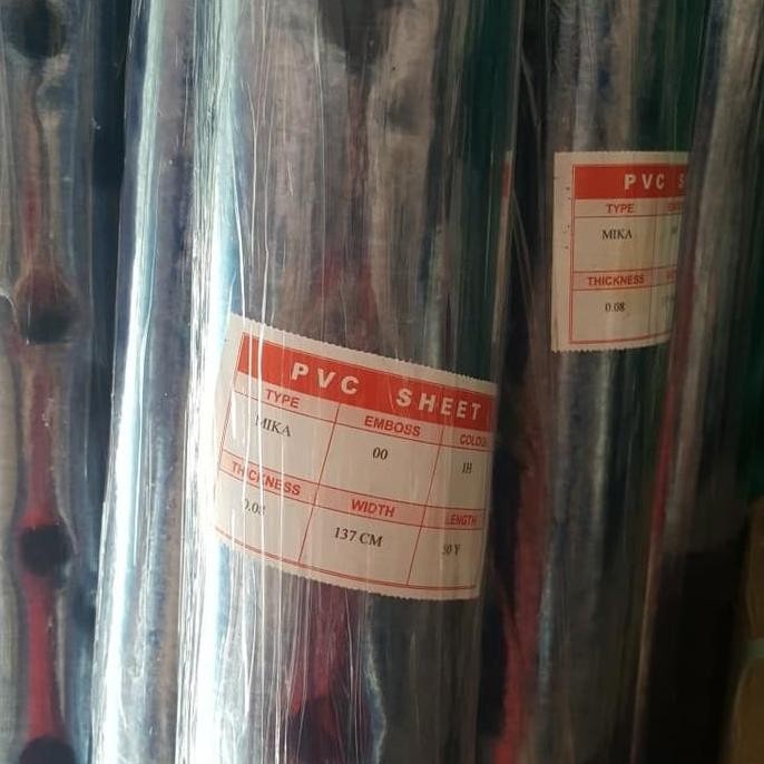 

ready Plastik Bening Tebal Roll / Plastik Mika 0,08 / Plastik Sampul Buku