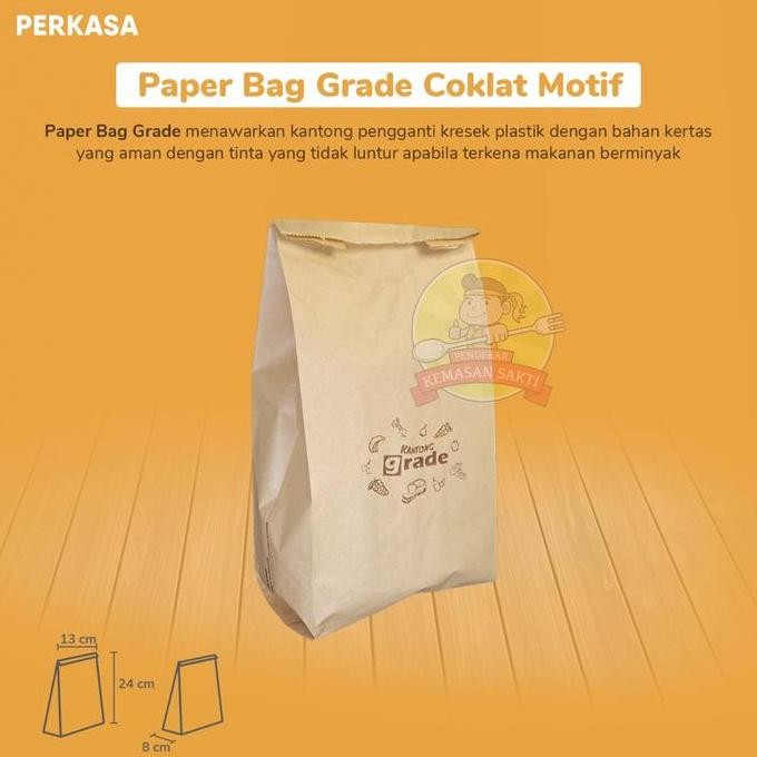 

ready Paper Bag / Kantong Kertas Coklat Motif