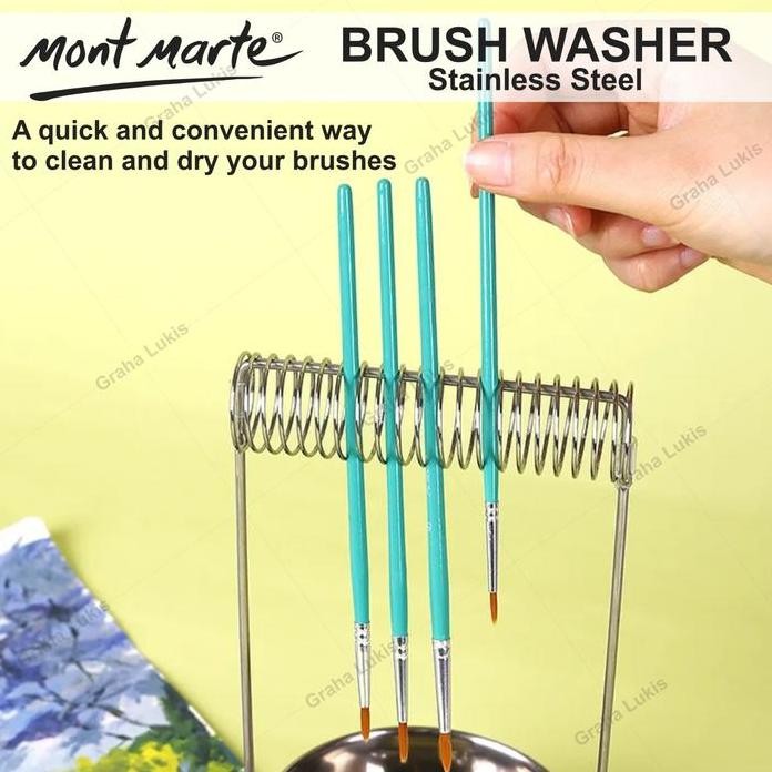 

ready !!! Mont Marte Brush Washer - Stainless Steel