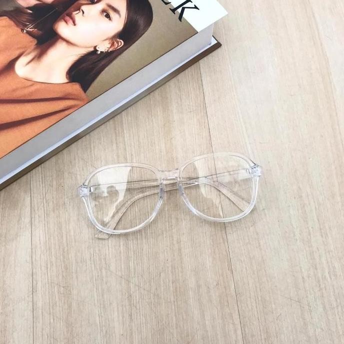 ready Frame kacamata minus oversize bulat 3336 + lensa antiradiasi
