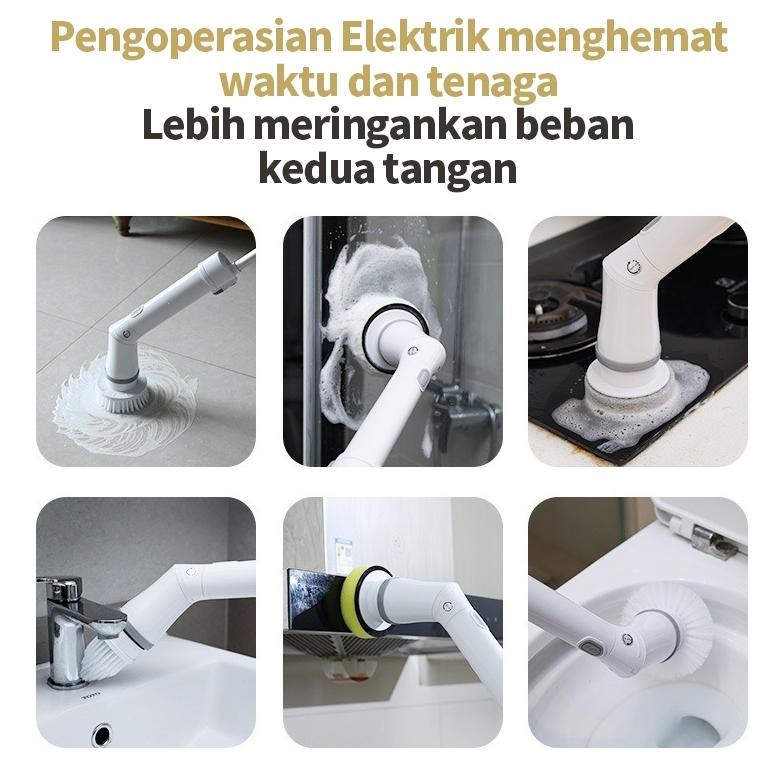 HJK Handheld Electric Spin Scrubber Sikat WC / Sikat pembersih elektrik / Elektrik Spin Scrubber Sik