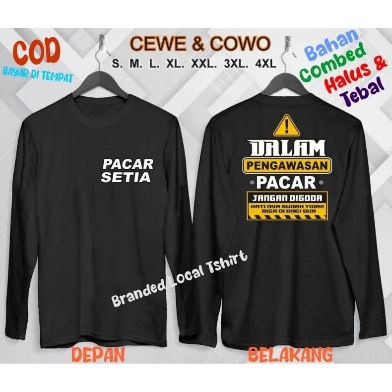 Promo Kaos Distro Kren Lengan Panjang Pacar Setia