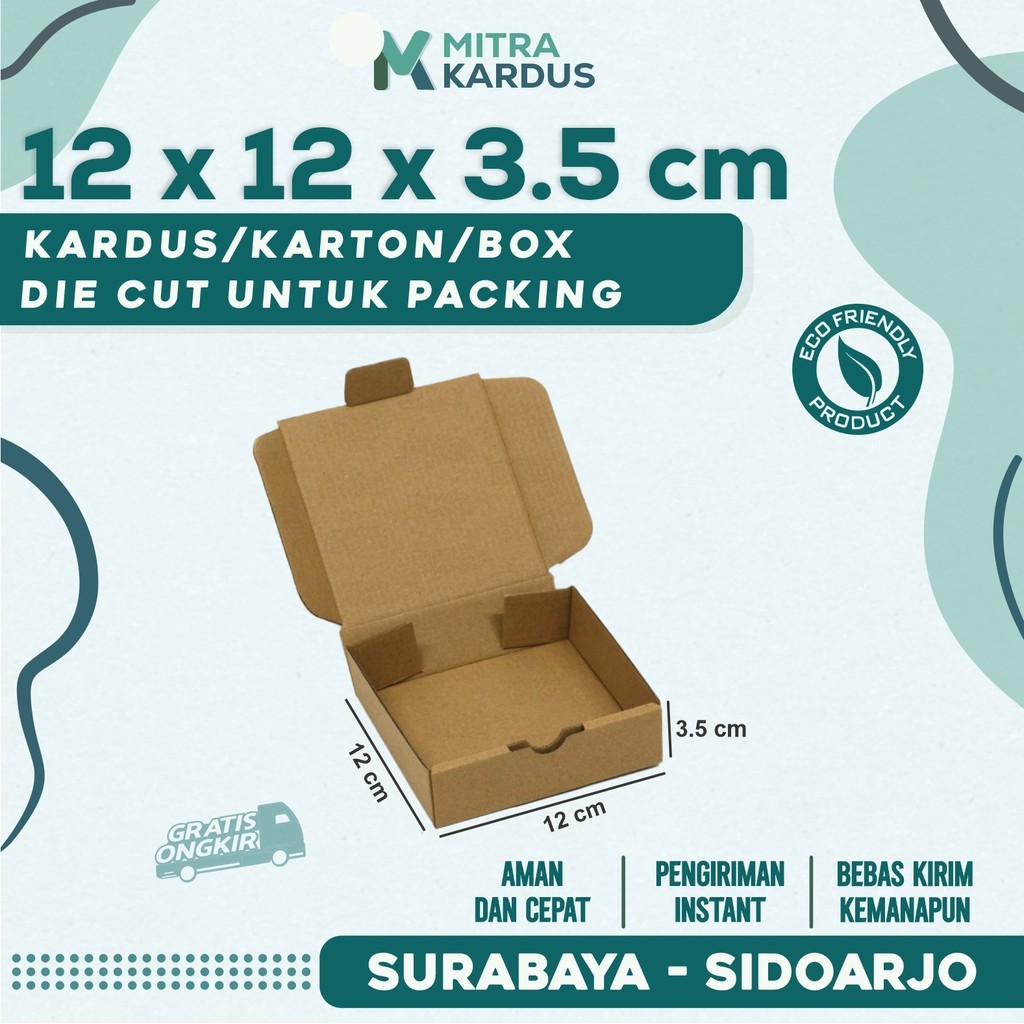 

Box Die Cut 12x12x3.5 | Karton Corrugated Single Wall | Box Hampers | Kardus Hampers