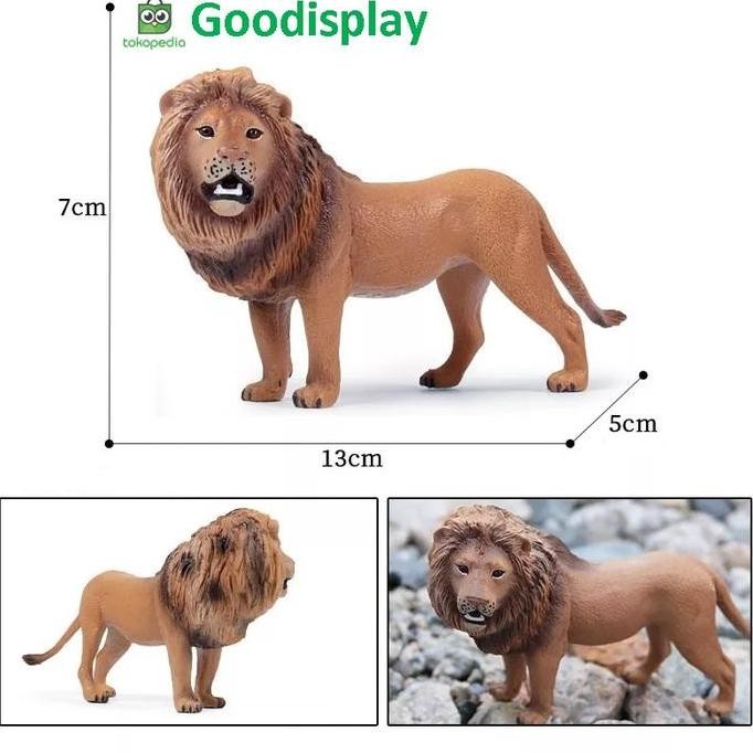 mainan pajangan miniatur dekorasi figur hewan singa lion TM
