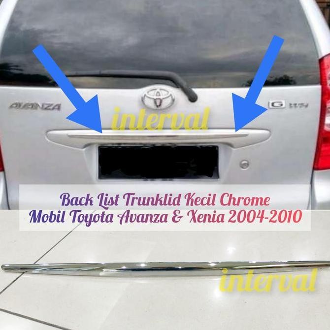Back List Trunklid Belakang Mobil Avanza Xenia 2004-2010 Lis Trunk Lid Crum Baru