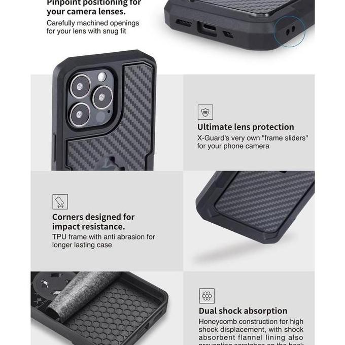 Adaptor Phone Holder X Guard Xguard Carbon Adaptor Iphone 14 Plus 15 Terlaris