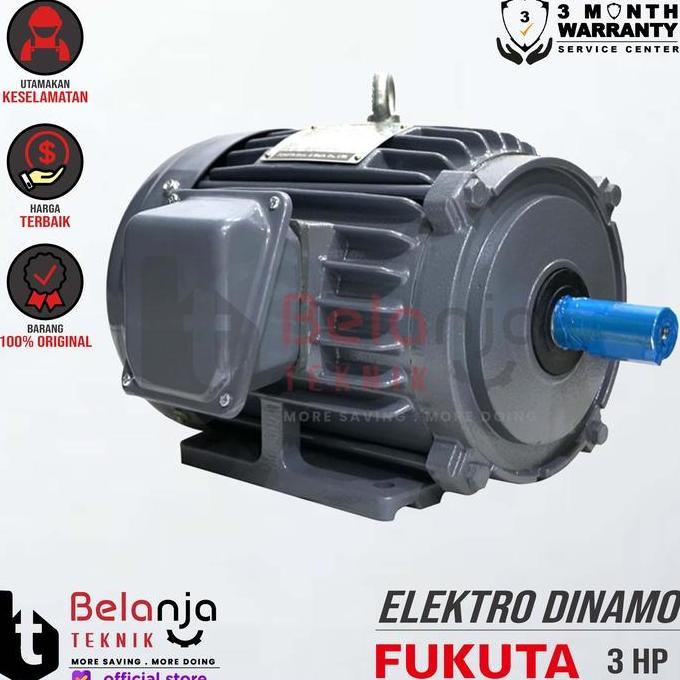 Sale Mesin Dinamo - Electro Motor Fukuta 3 Hp 3 Phase 4 Pole