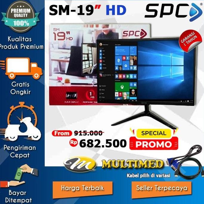 Premium Layar Monitor LED 19 Inch SPC Baru