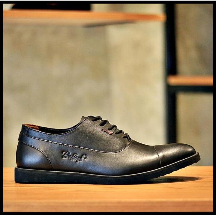 Terlaris Bradleys Footwear - Sepatu Loafers Formal Pria Kulit Eleanor Black Good Quality