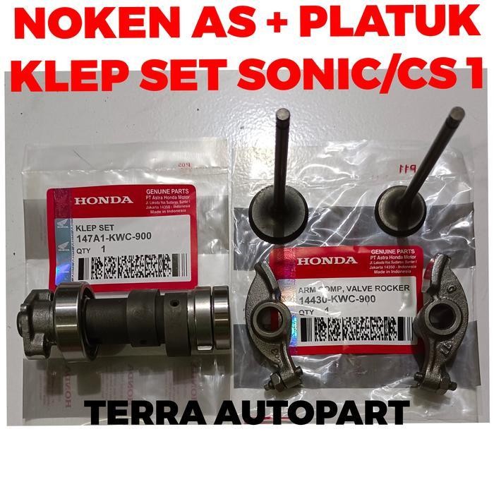 Noken As + Platuk + Klep Set Cs1 Cs 1 Sonic 150 Old Original Dan Terpercaya