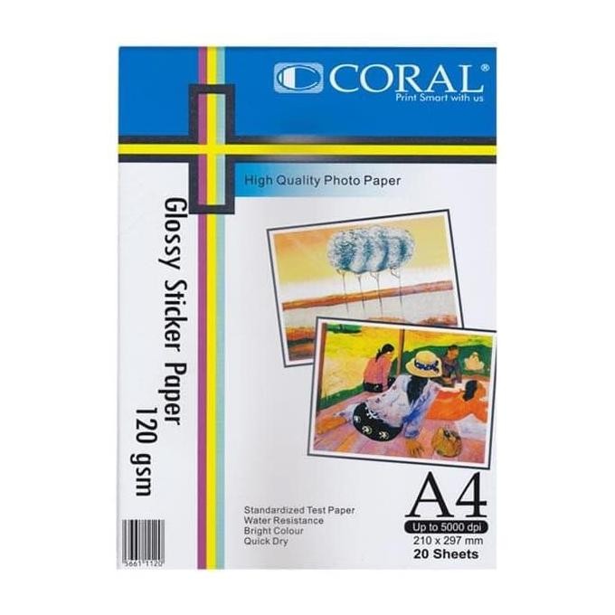 

Kertas Photo Stiker Glossy Coral 120Gsm Isi 20Lbr (Stiker) Terlaris