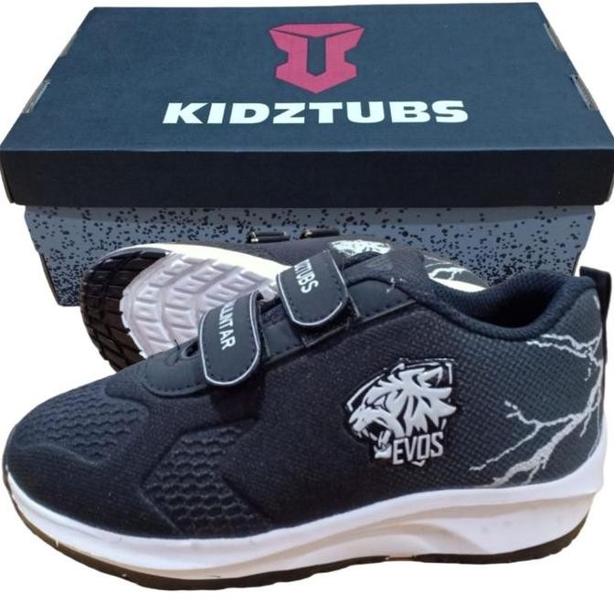 Tersedia Sepatu Sekolah Anak Laki Karakter FREE FIRE MOBILE LAGENDS EVOS ALTEREGO Warna Hitam Rekat 