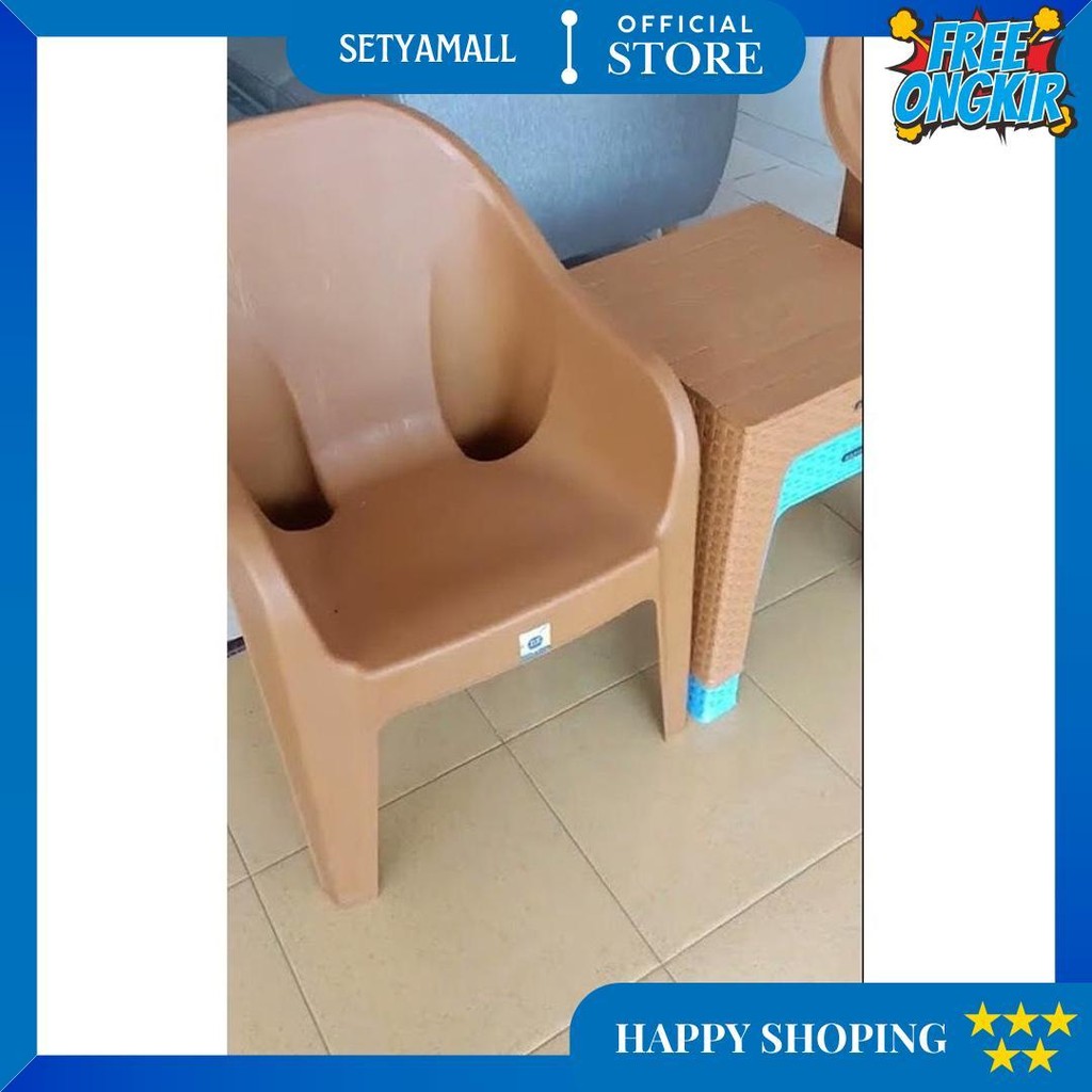 Kursi Plastik Napolly Tcc 500 - Kursi Santai Napolly Tebal Sandaran Tangan | Kursi Teras Plastik | T