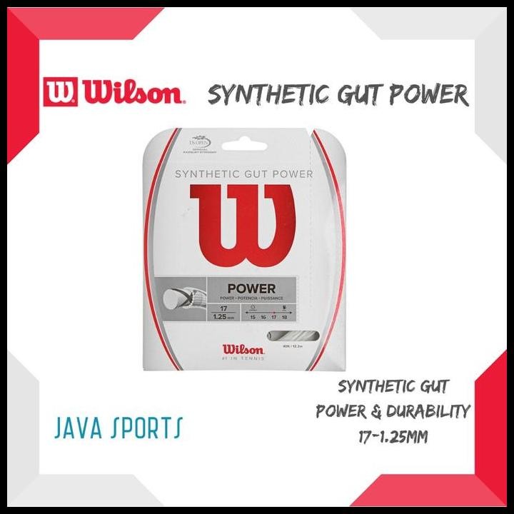 Senar Raket Tenis Wilson Synthetic Gut Power |Synthetic Gut |Power| Original Best Seller