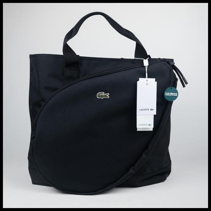 Tas Tenis Lacoste Neocroc Tote Bag Tennis Black Bnwt Original Original Best Seller