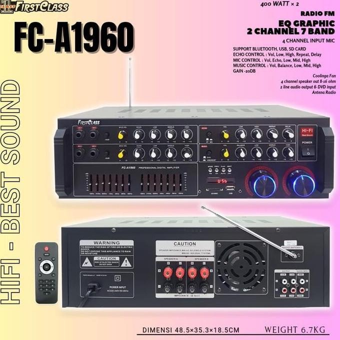Power Amplifier Karaoke Firstclass Fc A1960 / Fca1960 New Stok