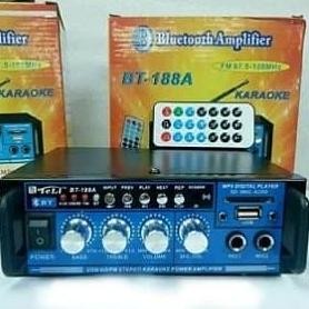 Amplifier Karaoke Mini Teli Bt-188A Bluetooth Bass Mantap New Stok