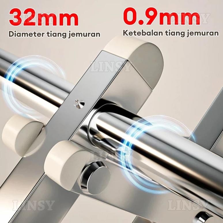 JEMURAN DINDING LIPAT STAINLESS 2 METER JEMURAN BAJU PAKAIAN DINDING JEMURAN LIPAT DINDING