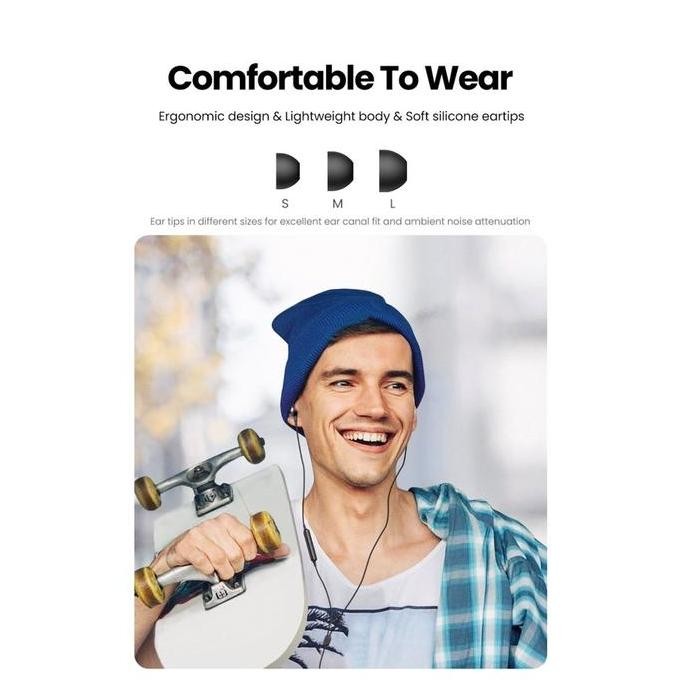 Ugreen Earphone Handsfree Headset Mfi In-Ear Stereo Bass Open Mic For Iphone 11 12 13 14 Pro Max Ipa