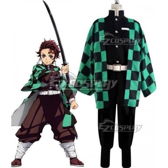 FULLSET COSTUME COSPLAY TANJIRO KIMETSU NO YAIBA