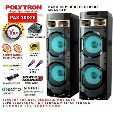 Speaker Aktif Polytron Pas-10D28 / Pas10D28 , Bluetooth Speaker New Stok