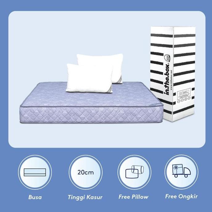 Kasur Busa In The Box Hybrid Ukuran 120X200 (Full) Free Bantal
