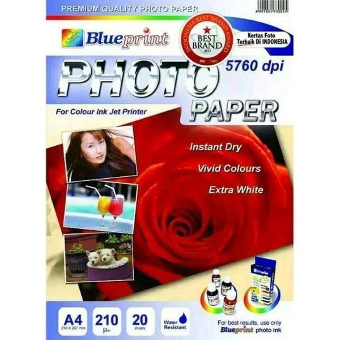 

Kertas Foto Glossy A4 210Gr Blueprint Terlaris