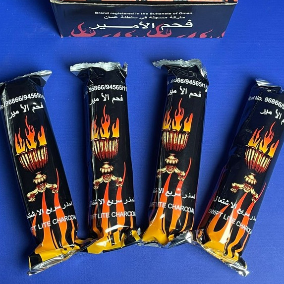 Arang magic Al-Amir Ecer 10pcs, areng bulat donat, AL-Rahal Charcoal Bakaran Dupa/Bukhur