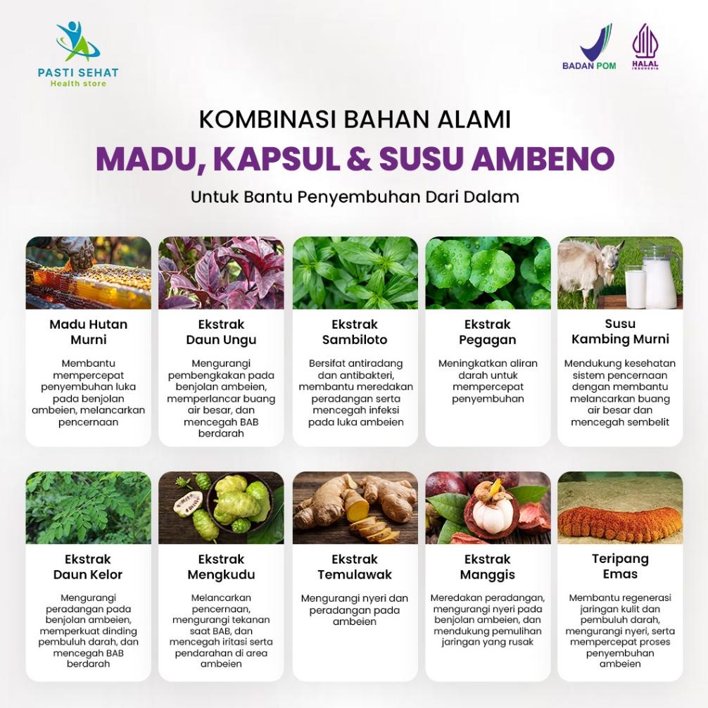 Ambeno Madu Bantu Atasi Ambeien Ambeno Original BPOM Kapsul Wasir Tanpa Efek Samping