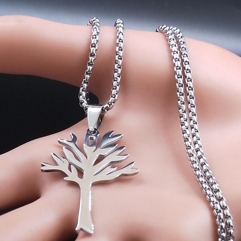 XXXTentacion kalung leafless tree of live Kalung Liontin Titanium Stainless poison tree AST