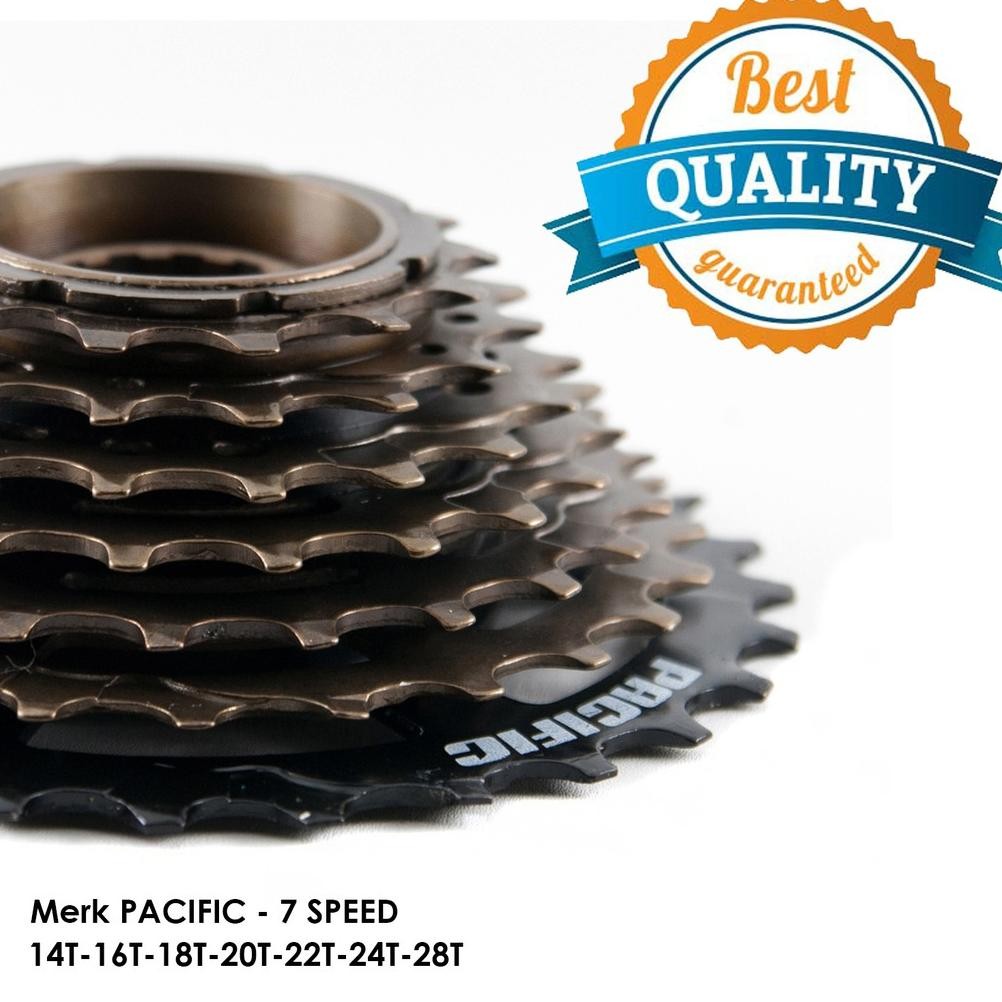 Original Sproket 7 Speed Freewheel Sprocket Gir Gear 7 Speed Sepeda Pacific Belakang Drat Ulir Mtb G