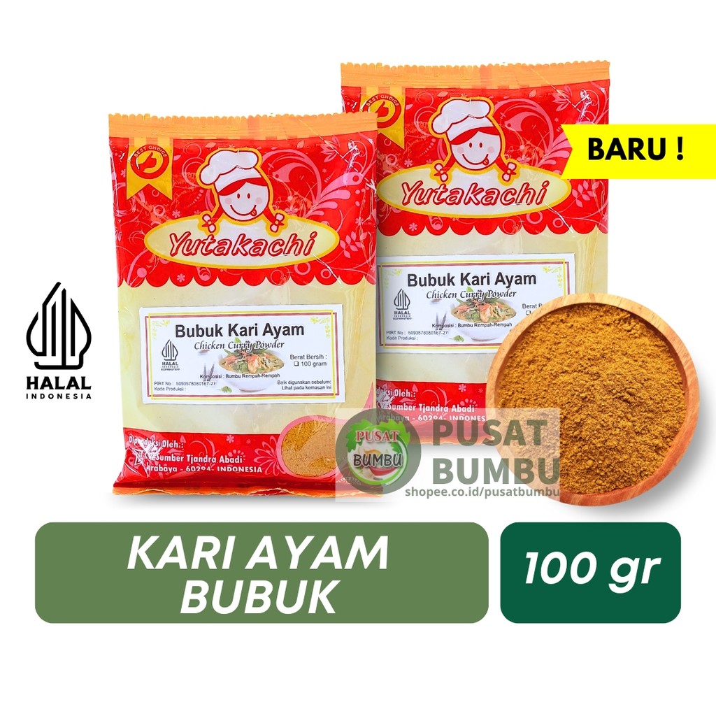 

Bumbu Kari Ayam Premium 100gr | Indian Curry Powder | Bubuk Kare Halal | Pusat Bumbu
