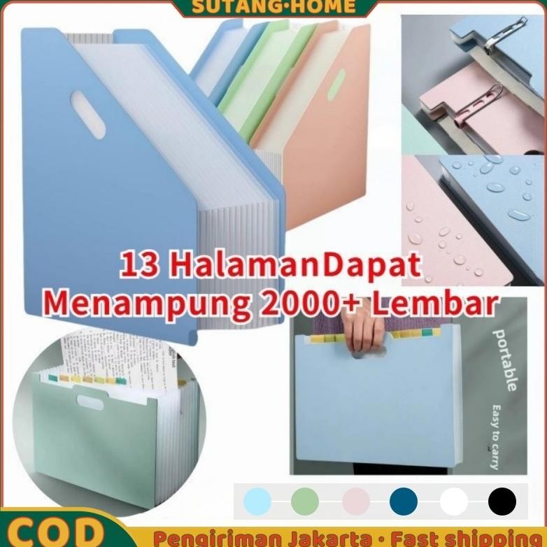 

SUTANGTemplate File Standing A4 File Folder Document Bag | Tas Document File 13 Sekat | FREE STICKERS | Desktop Tas File Penyimpanan Vertikal Kapasitas Besar | Sekolah Kantor Pelajar Berkas Kertas Folder Organizer