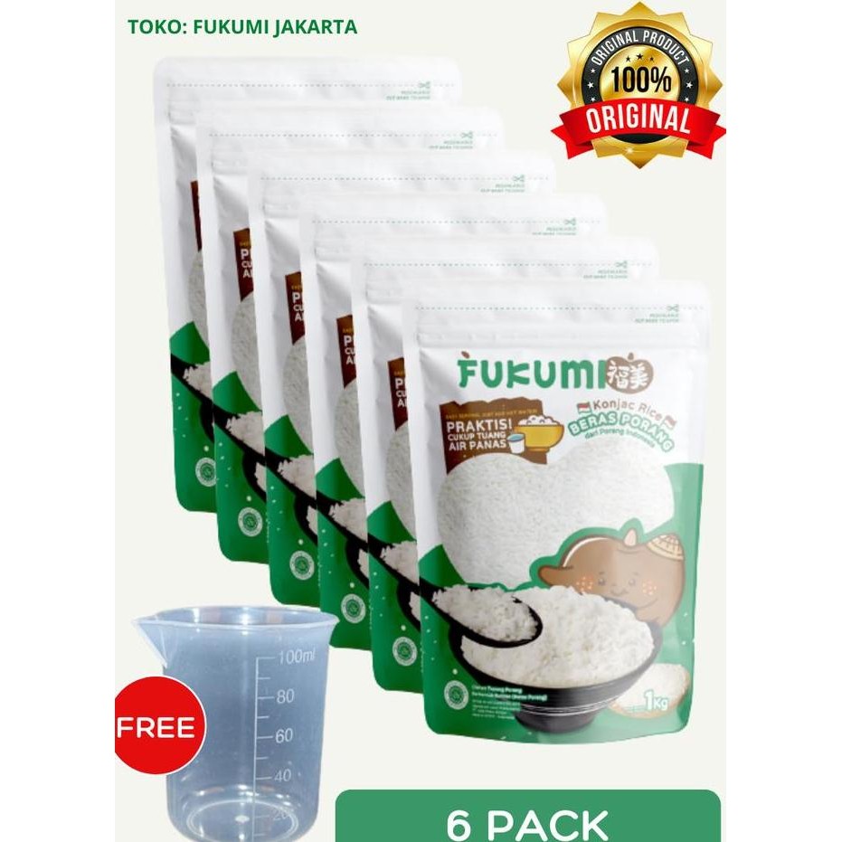 

BERAS PORANG FUKUMI ORIGINAL POUCH 6 KG FREE GELAS UKUR - BERAS DIET ORIGINAL DAN TERPERCAYA