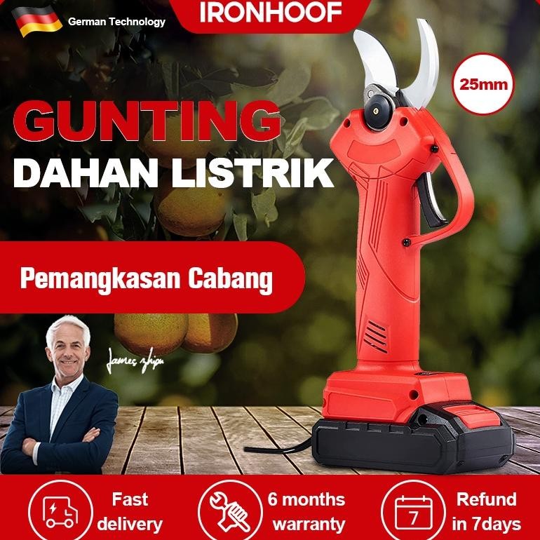 IRONHOOF 24V GUNTING DAHAN LISTRIK GUNTING TAMAN ELEKTRIK GARDEN CORDLESS PRUNING SHEAR SCISSORS PEM