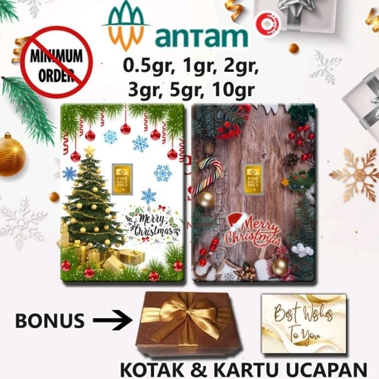 Logam Mulia Emas ANTAM Merry Christmas Selamat Natal Gift Series Custom Certicard Certieye AST