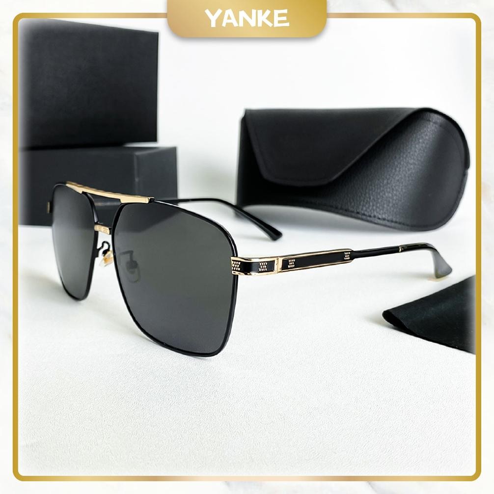 [Paket Kotak & Lap] Kacamata Polaroid Kacamata Hitam Uv400 Kacamata Fashion Wanita/Pria Sunglasses 8