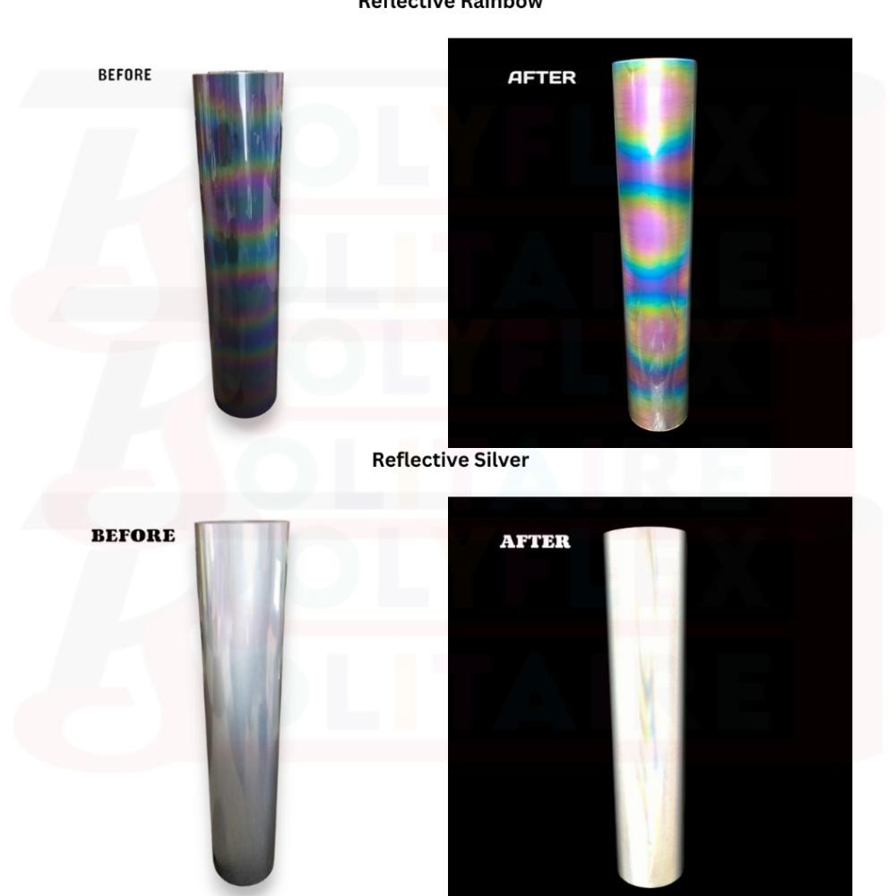

Cod Polyflex Reflective Rainbow And Silver Made In Korea Bu-100