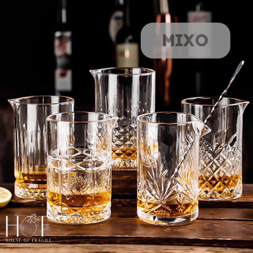 Terlaris [HOF] MIXO Cocktail Mixing Glass - Aesthetic Gelas Pitcher Bar Mocktail Kaca Import Unik Es