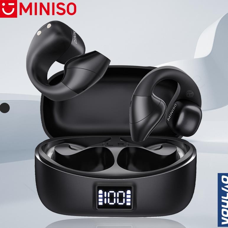VOULAO X MINISO MS155 Bone Conduction Bluetooth V5.4 Wireless Sports Headphone Dengan Stereo Bernama