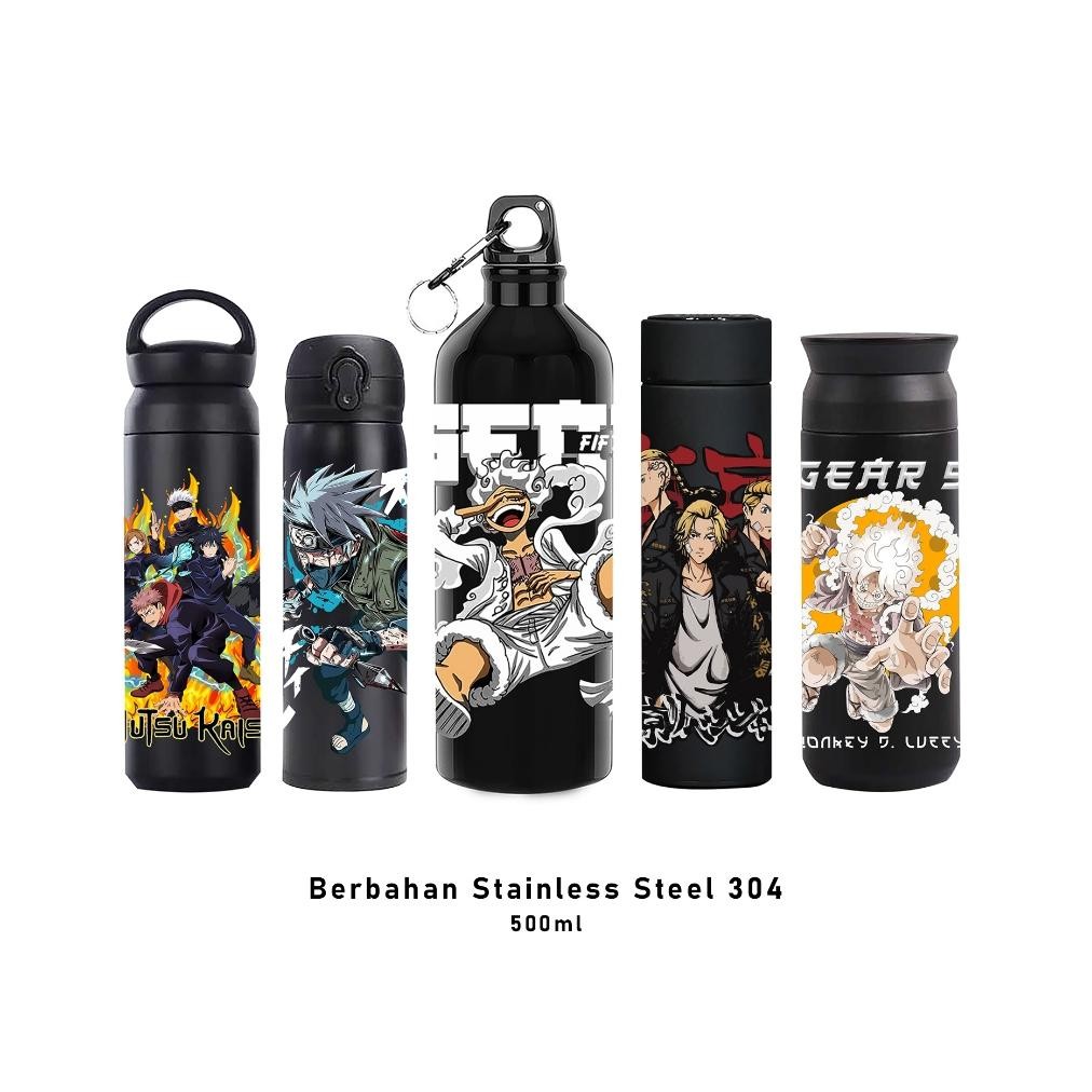 (Terbaru) Botol Minum Anak laki laki Gambar Anime Gojo Satoru Jujutsu Kaisen Tempat Minum Anak Laki 