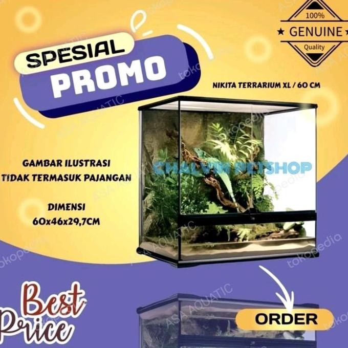 Nikita Terrarium 60 Cm / Kandang Reptil Co